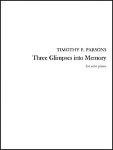 Three Glimpses Into Memory piano sheet music cover
